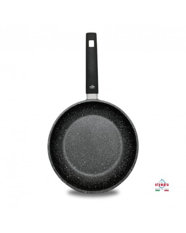 Antihaftbeschichtete Hard Rock-Pfanne – Aluminiumdruckguss für gleichmäßiges Kochen –