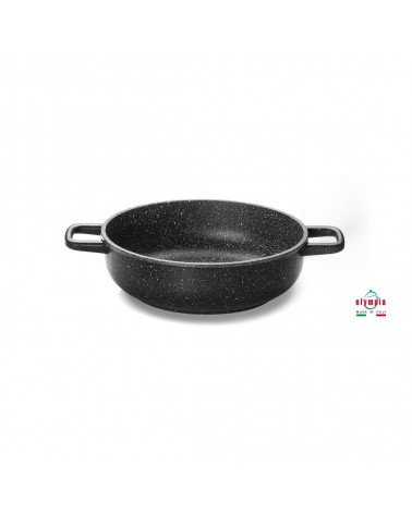 Pfanne aus Aluminiumdruckguss mit 2 Griffen - Professionell - Hergestellt in Italien - Olympia -