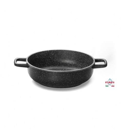 Pfanne aus Aluminiumdruckguss mit 2 Griffen - Professionell - Hergestellt in Italien - Olympia -