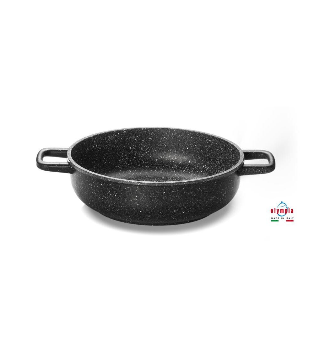 Pfanne aus Aluminiumdruckguss mit 2 Griffen - Professionell - Hergestellt in Italien - Olympia -