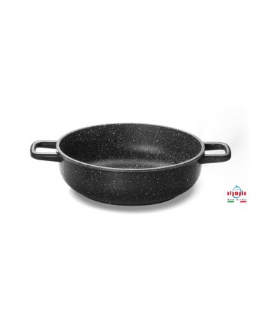 Pfanne aus Aluminiumdruckguss mit 2 Griffen - Professionell - Hergestellt in Italien - Olympia -