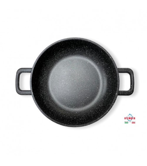 Die-cast Aluminum Pan 2 Handles - Professional - Made in Italy - Olympia -
