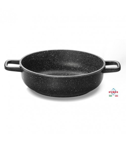 Pfanne aus Aluminiumdruckguss mit 2 Griffen - Professionell - Hergestellt in Italien - Olympia -