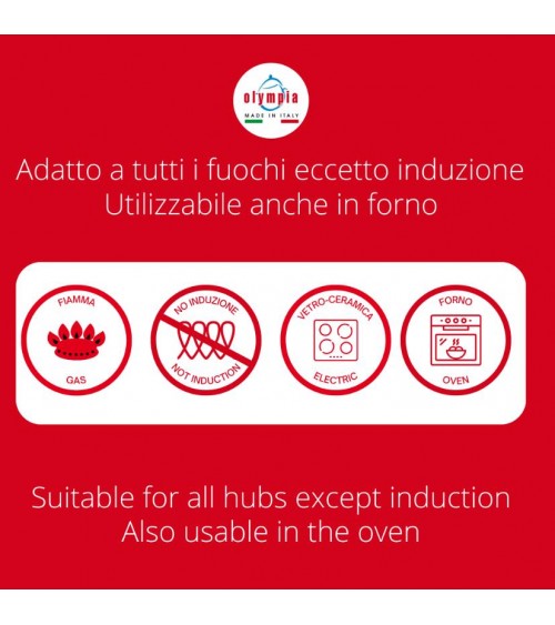 Casseruola Antiaderente Alluminio Pressofuso Professionale - Olympia - 