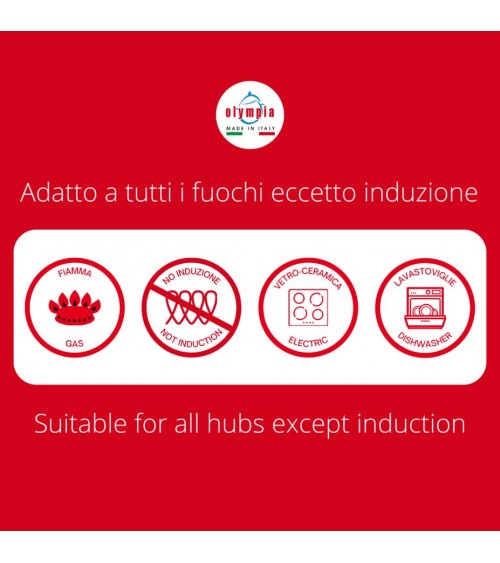 Piastra da Cucina Quadra Alluminio Professionale - Olympia - 