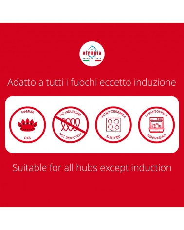 Piastra da Cucina Quadra Alluminio Professionale - Olympia - 