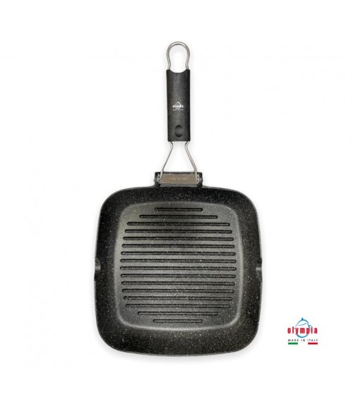 Professionelle quadratische Küchen-Grillplatte aus Aluminium – Olympia –