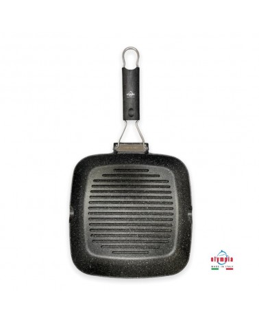 Professionelle quadratische Küchen-Grillplatte aus Aluminium – Olympia –