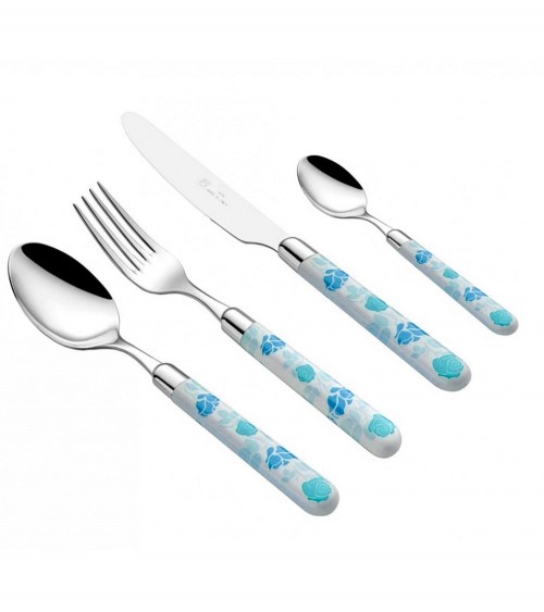 Naif Rose - 24-teiliges farbiges Besteckset Rivadossi -