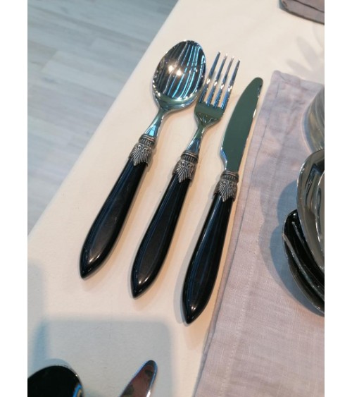 Laura Mother of Pearl Colored Cutlery - 16pc Set for 4 People - Rivadossi Sandro -