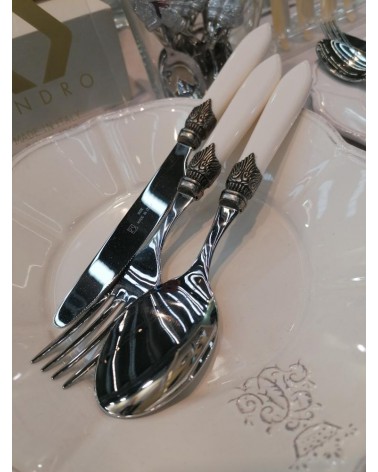 Laura 24pz Posate Rivadossi Sandro per Sei Persone - Made in Italy - Scatola Regalo - 