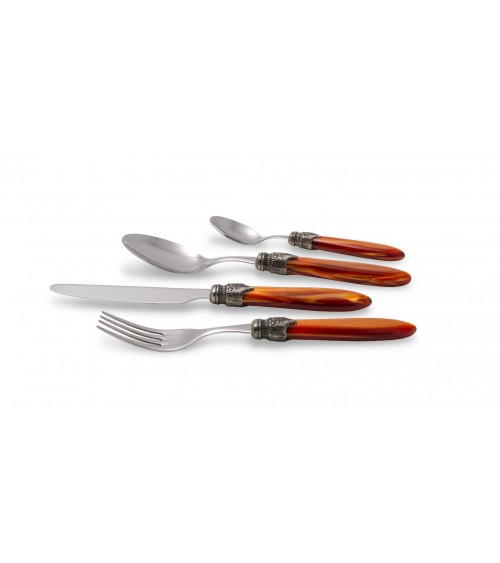 Laura 24pcs Rivadossi Sandro Cutlery for Six People - Made in Italy - Gift Box -  - 