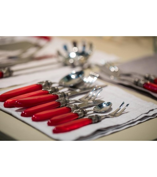 Laura 24 couverts Rivadossi Sandro pour six personnes - Fabriqués en Italie - Coffret Cadeau - 