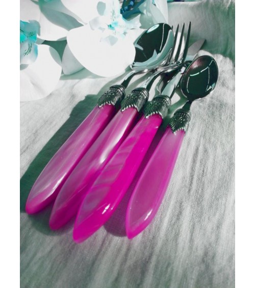 Laura 24 couverts Rivadossi Sandro pour six personnes - Fabriqués en Italie - Coffret Cadeau -  Laura 24 couverts Rivadossi Sandro pour six personnes - Fabriqués en Italie - Coffret Cadeau -