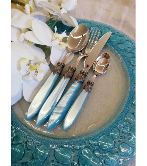 Laura 24pcs Rivadossi Sandro Cutlery for Six People - Made in Italy - Gift Box -  - 