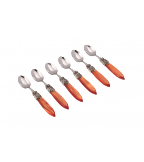 Rivadossi : Lot de 6 cuillères à moka en acier inoxydable - Laura - 