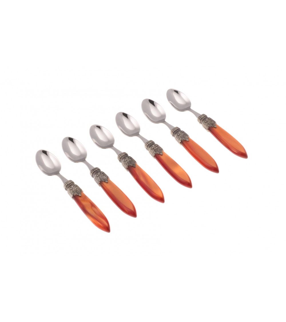 Rivadossi: Set of 6 Stainless Steel Moka Spoons - Laura -  - 