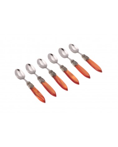 Rivadossi: Set of 6 Stainless Steel Moka Spoons - Laura -  - 