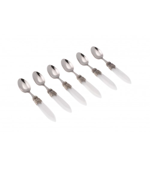 Rivadossi : Set 6 Pezzi Cucchiaino Moka Acciaio Inox - Laura - 