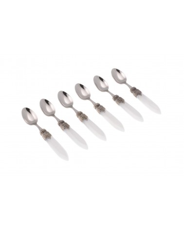 Rivadossi : Set 6 Pezzi Cucchiaino Moka Acciaio Inox - Laura - 