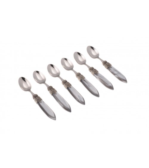 Rivadossi: Set of 6 Stainless Steel Moka Spoons - Laura -  - 