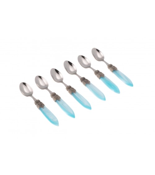 Rivadossi : Lot de 6 cuillères à moka en acier inoxydable - Laura - 