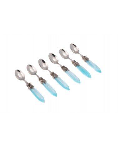 Rivadossi : Lot de 6 cuillères à moka en acier inoxydable - Laura - 