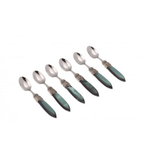 Rivadossi: Set of 6 Stainless Steel Moka Spoons - Laura -  - 