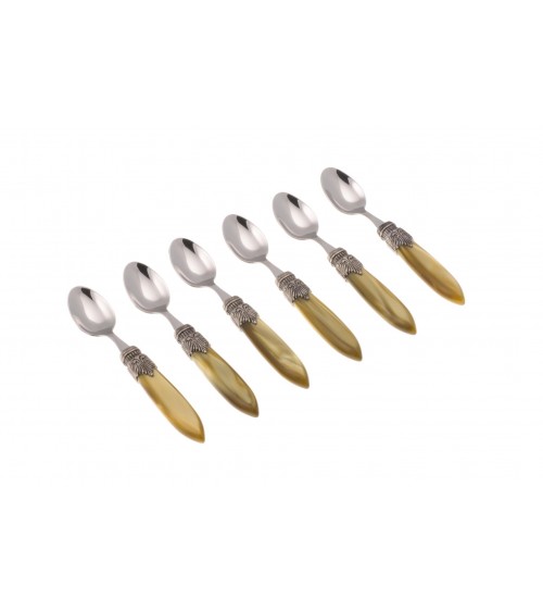 Rivadossi: Set of 6 Stainless Steel Moka Spoons - Laura -  - 