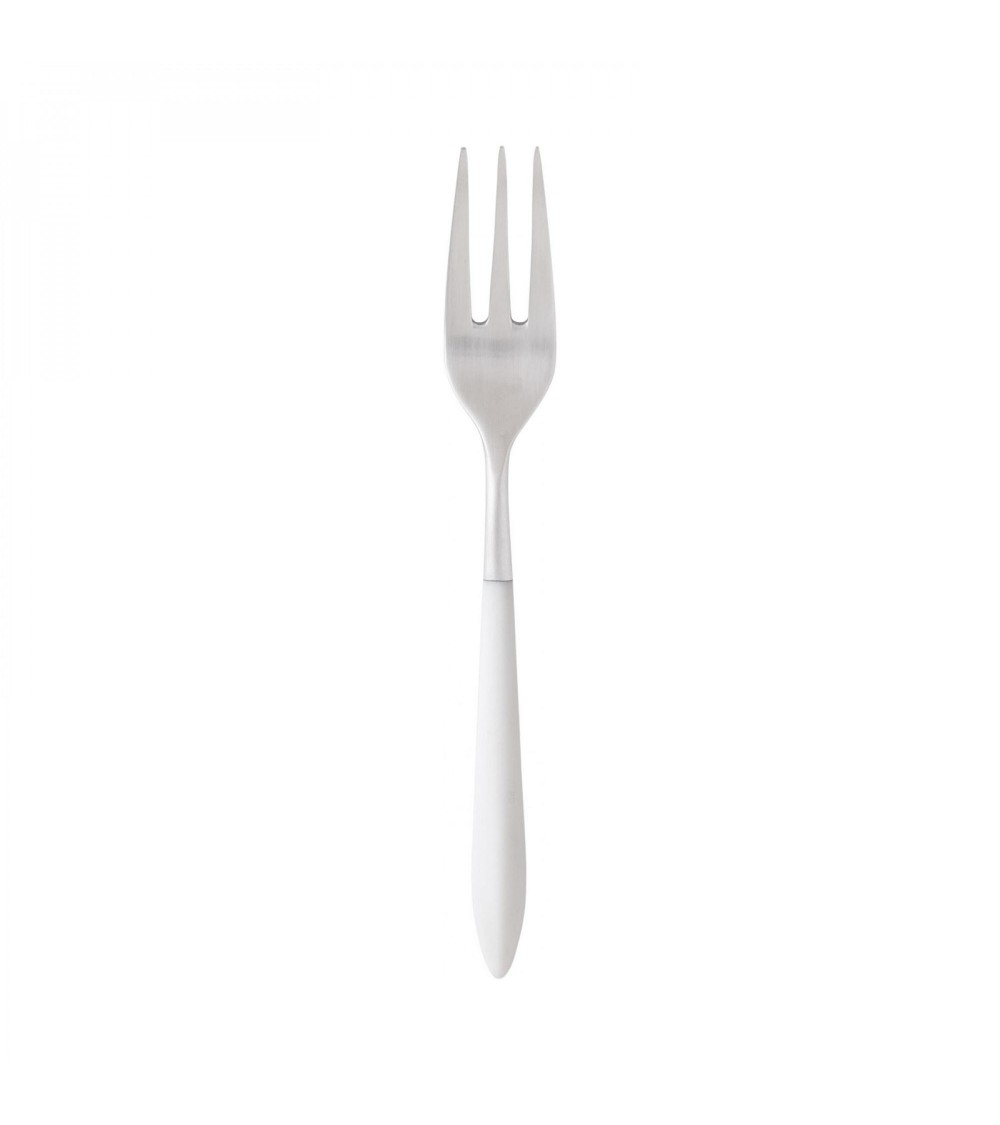 Casa Bugatti Ares : Dessert Fork - Modern Design Cutlery - White