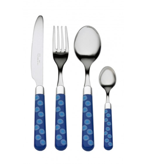 Naif Pop - Rivadossi Sandro 餐具 - 24 件套 - 蓝色