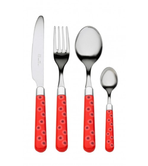Naif Pop - Couverts Rivadossi Sandro - Set 24pcs - rouge