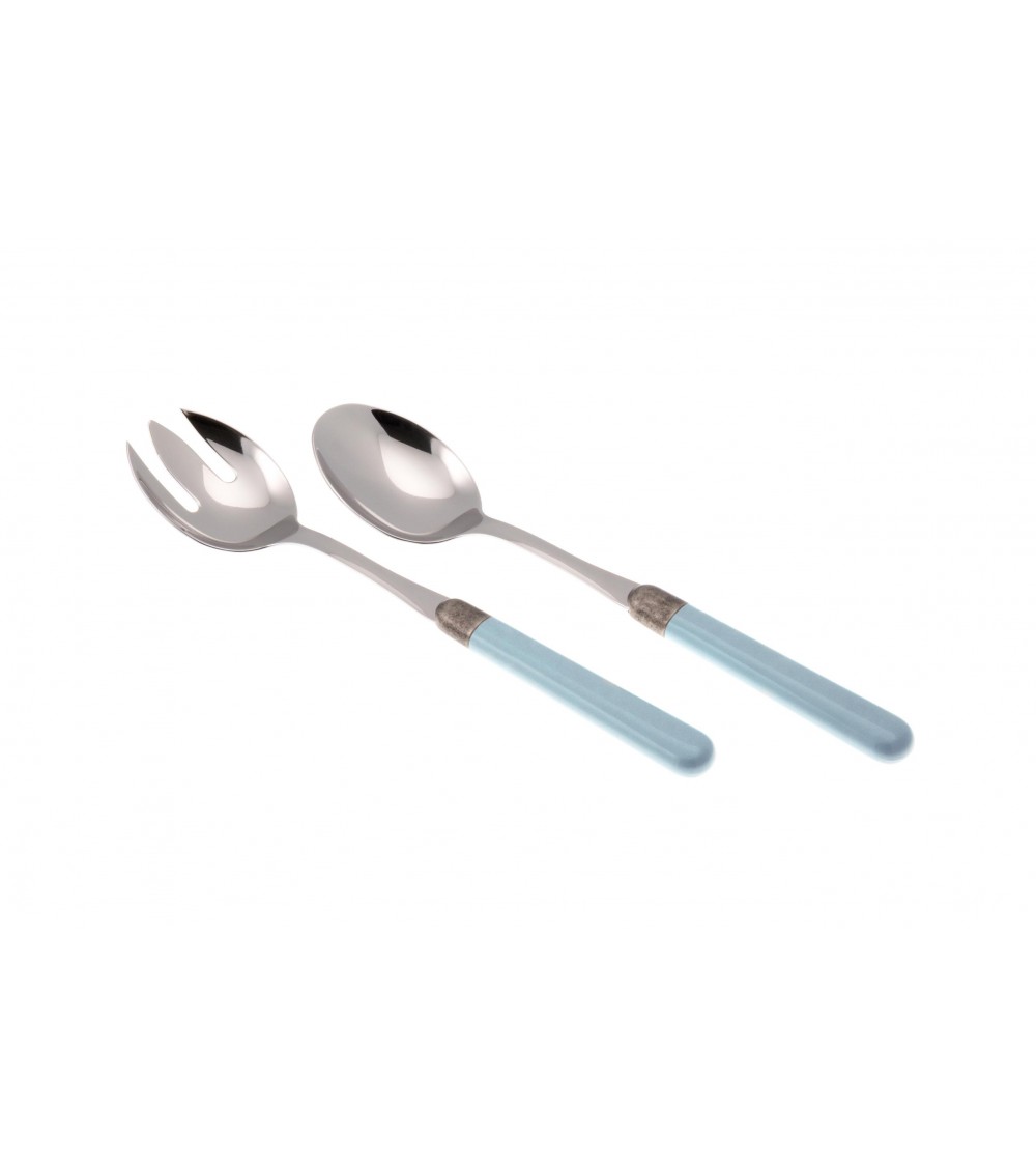 Osteria Posate Colorate Moderne - Set 2 Pz Insalata - Rivadossi Sandro - azzurro