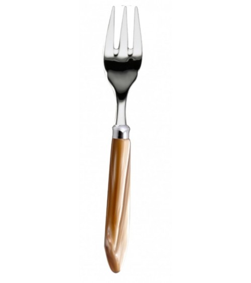 Fischgabel – Agata – Modernes Perlmuttbesteck – Rivadossi Sandro – Grifffarbe Champagner