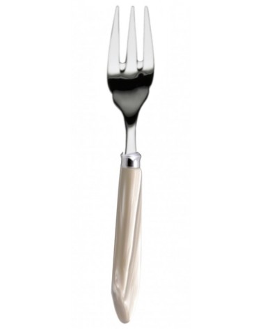 Fischgabel - Agata - Modernes Perlmuttbesteck - Rivadossi Sandro - Grifffarbe Elfenbein