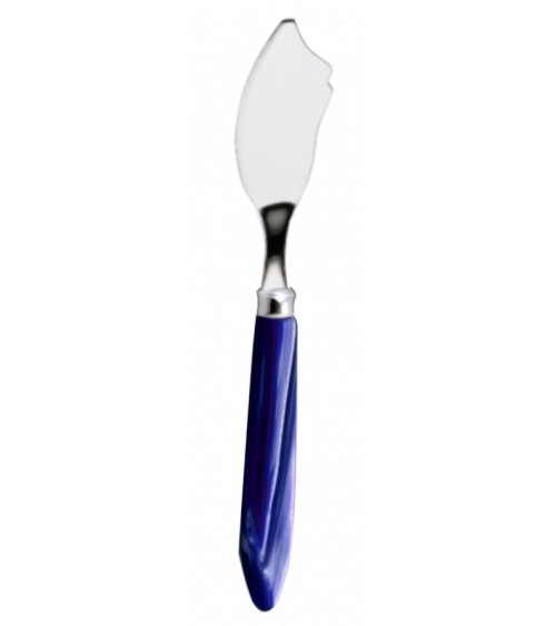 Fischmesser - Agata - Modernes Perlmuttbesteck Rivadossi Sandro - blaue Grifffarbe