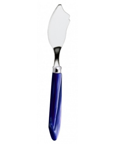 Fischmesser - Agata - Modernes Perlmuttbesteck Rivadossi Sandro - blaue Grifffarbe