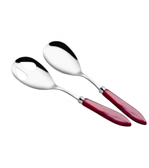 Set 2pz Posate Insalata - Agata - Posate Moderne Madreperlate Rivadossi Sandro - 