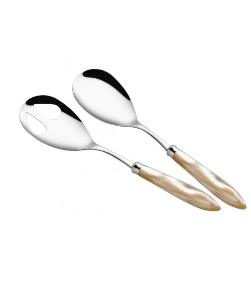 Couverts à Salade 2pcs - Agata - Couverts Modernes en Nacre Rivadossi Sandro -