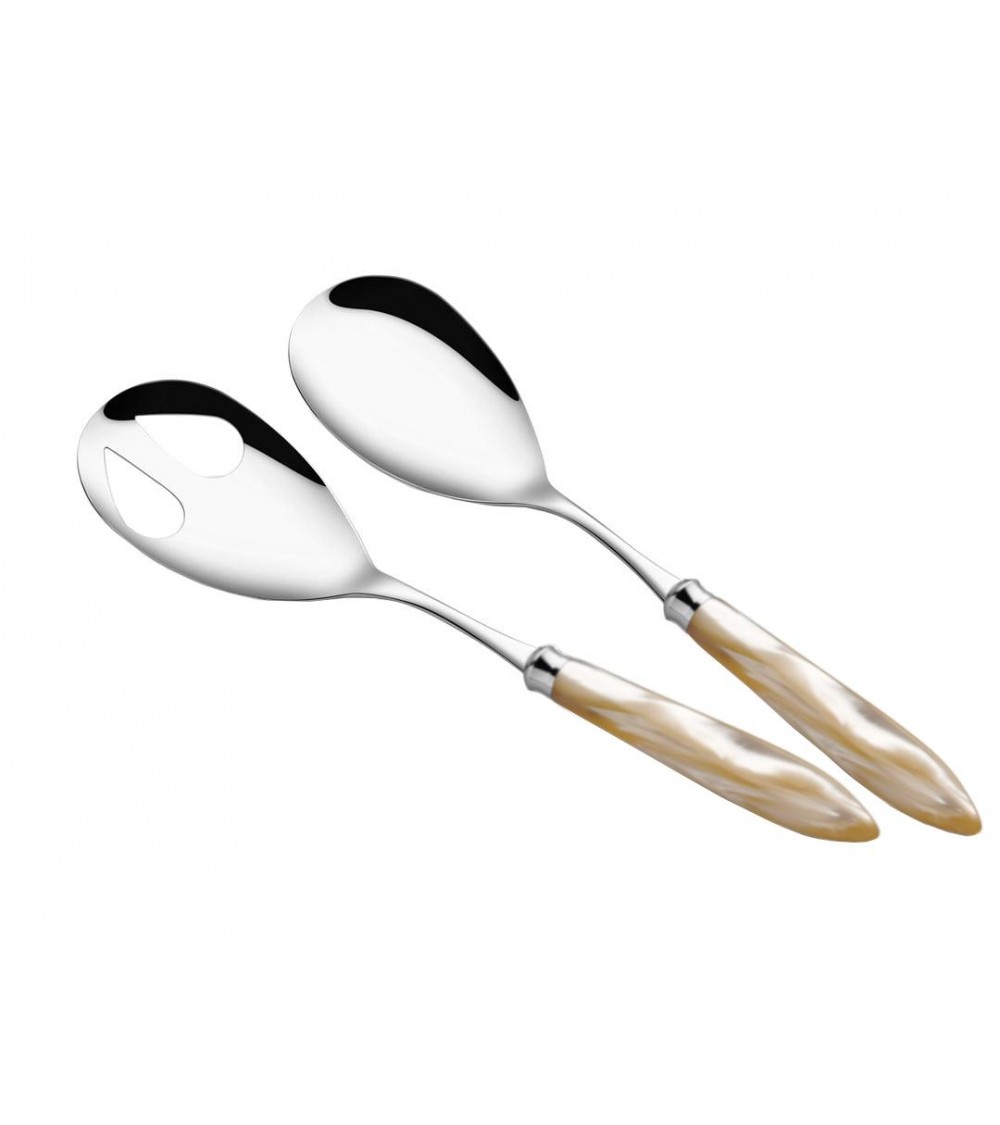 Set 2pz Posate Insalata - Agata - Posate Moderne Madreperlate Rivadossi Sandro - 