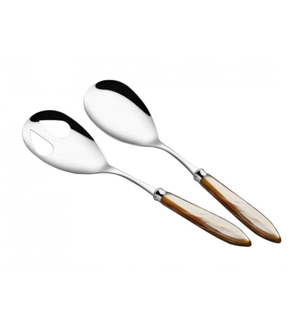 Salad Cutlery Set 2pcs - Agata - Modern Mother of Pearl Cutlery Rivadossi Sandro -