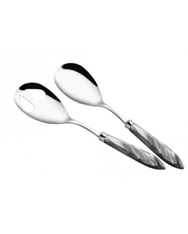 Set 2pz Posate Insalata - Agata - Posate Moderne Madreperlate Rivadossi Sandro - 