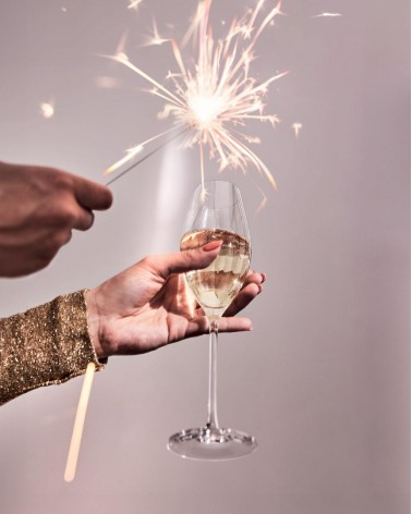 Flute 24cl Swirly Glass in Crystalline Glass - Set of 4 Pieces - Cristal d'Arques -  - 883314943559