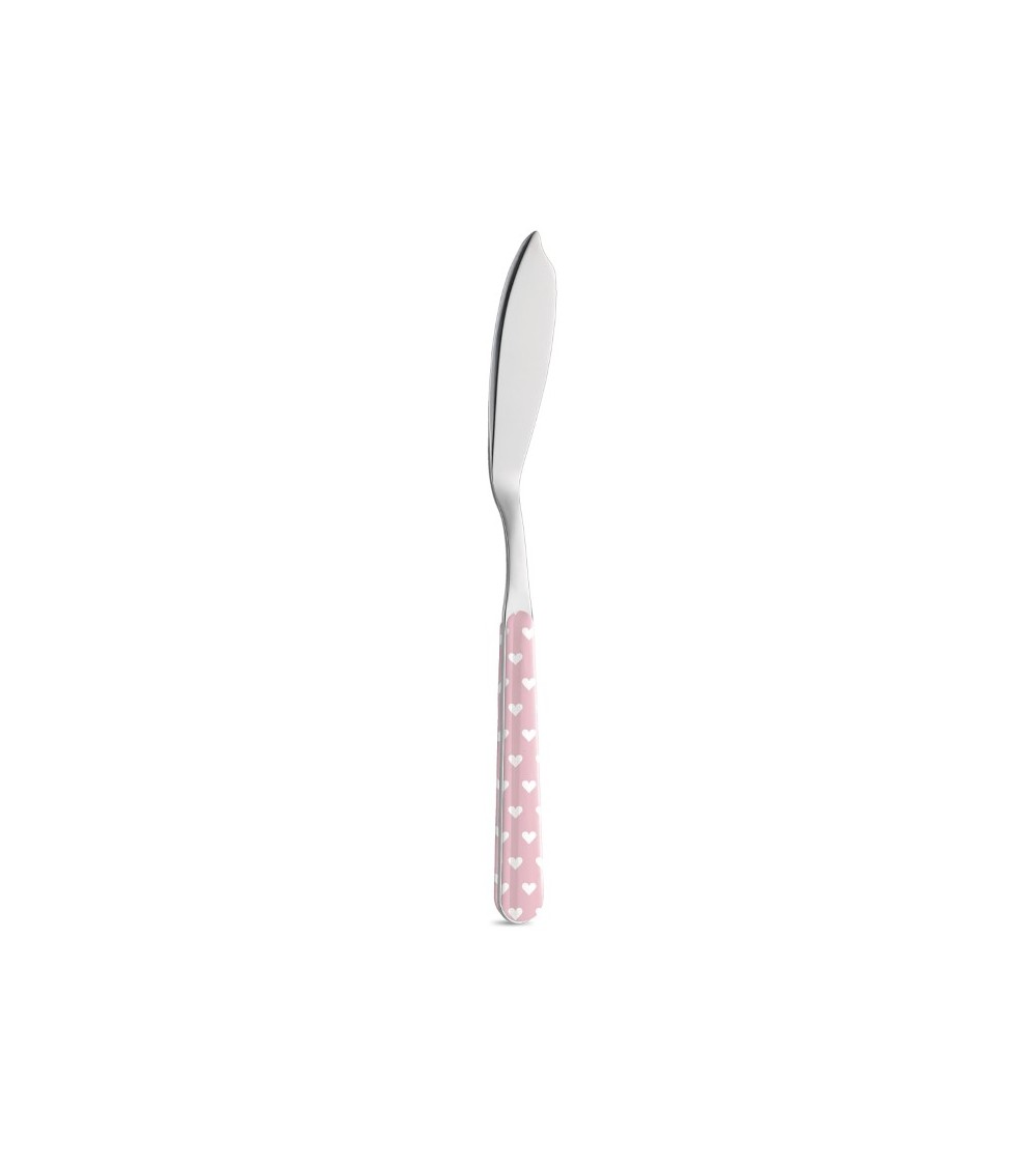 Fish Knife Heart Decor - Neva Posateria Creativa - pink