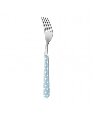 Neva Creative Cutlery - Little Hearts - Fourchette de table - bleu clair