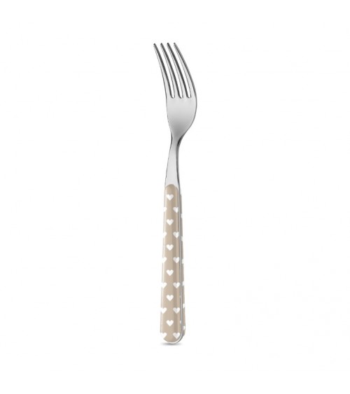 Neva Posateria Creativa - Hearts - Table Fork - dove