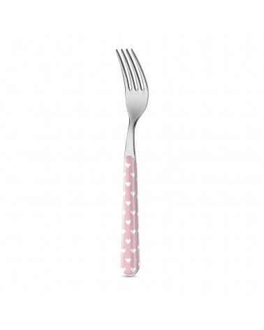 Neva Creative Cutlery - Little Hearts - Fourchette de table - rose