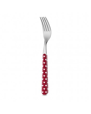 Neva Creative Cutlery - Little Hearts - Fourchette de table - rouge