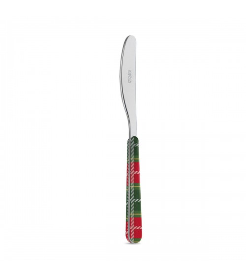 Couteau à Tartan de Noël - Couverts Tartan de Noël - Neva Posateria Creativa - Rouge-Vert