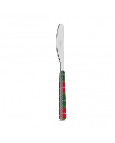 Couteau à Tartan de Noël - Couverts Tartan de Noël - Neva Posateria Creativa - Rouge-Vert